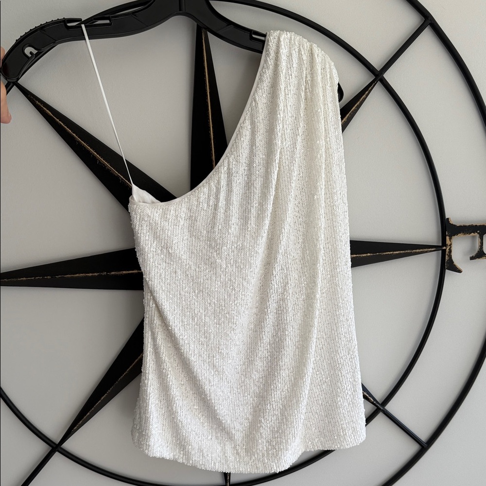 Sequence White One-Shoulder Top